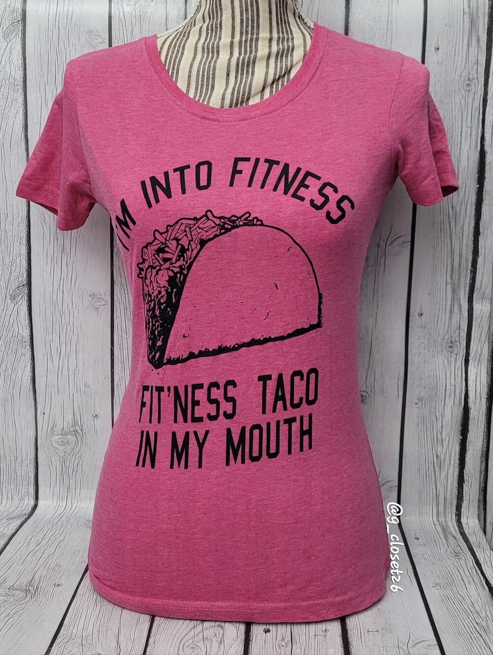I'm Into Fitness /Fit'Ness Taco In My Mouth Graphic T-Shirt